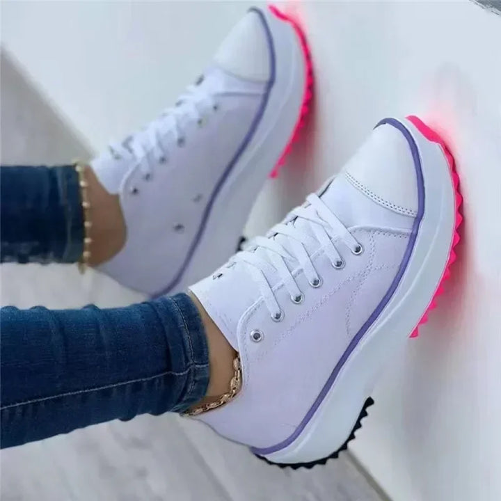 Mirla | Canvas Sneakers Lätta Snörskor-Eva Jonsson