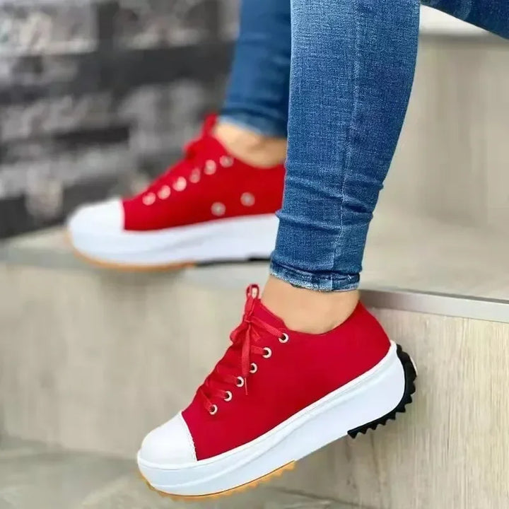 Mirla | Canvas Sneakers Lätta Snörskor-Eva Jonsson