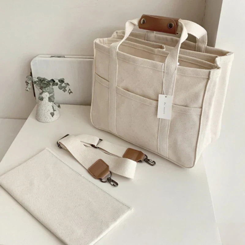 Mirla | Canvas-väska med flera fack-Eva Jonsson