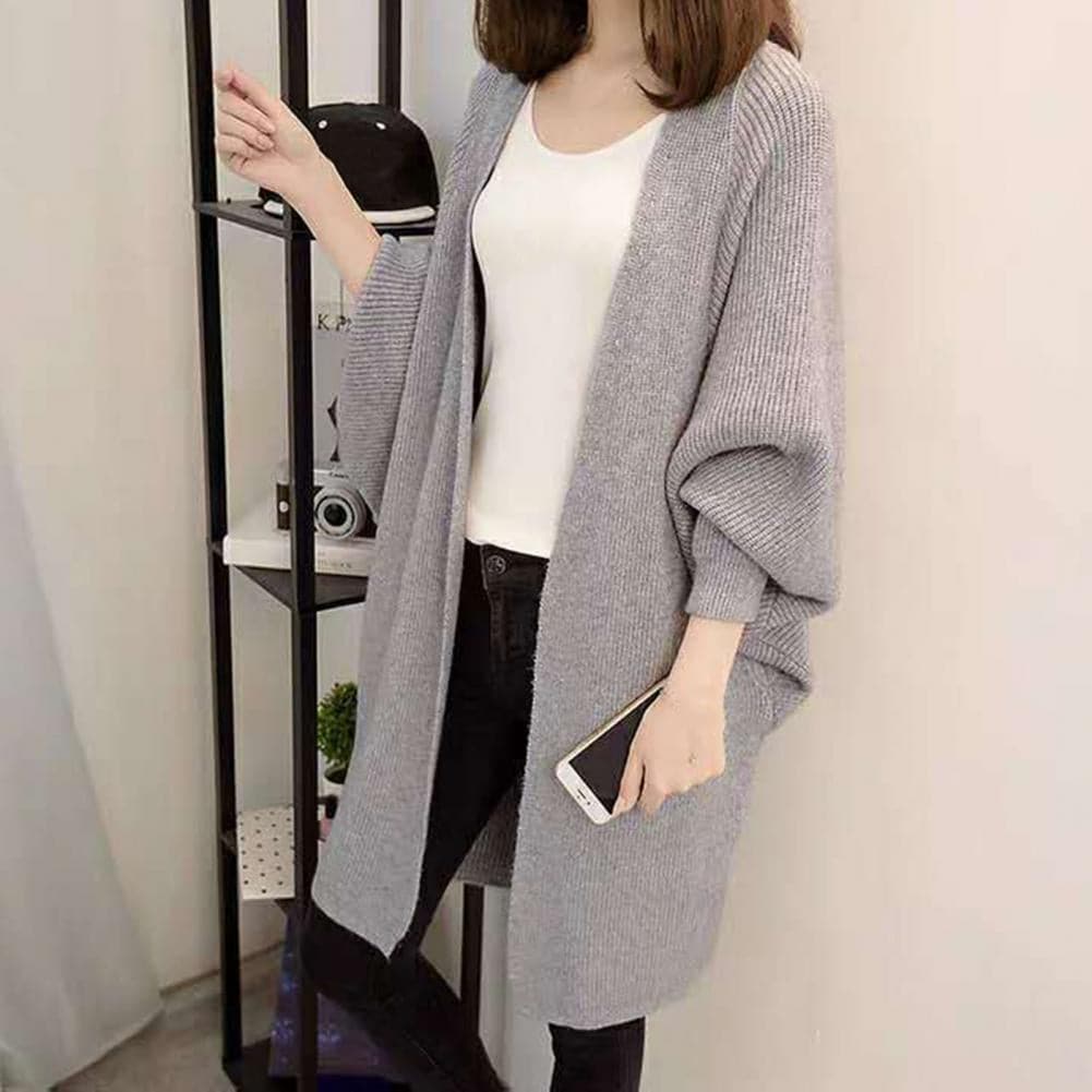 Mirla | Cardigan Lång Stickad Jacka Oversized Passform Öppen Framsida Mjuk och Varm-Eva Jonsson