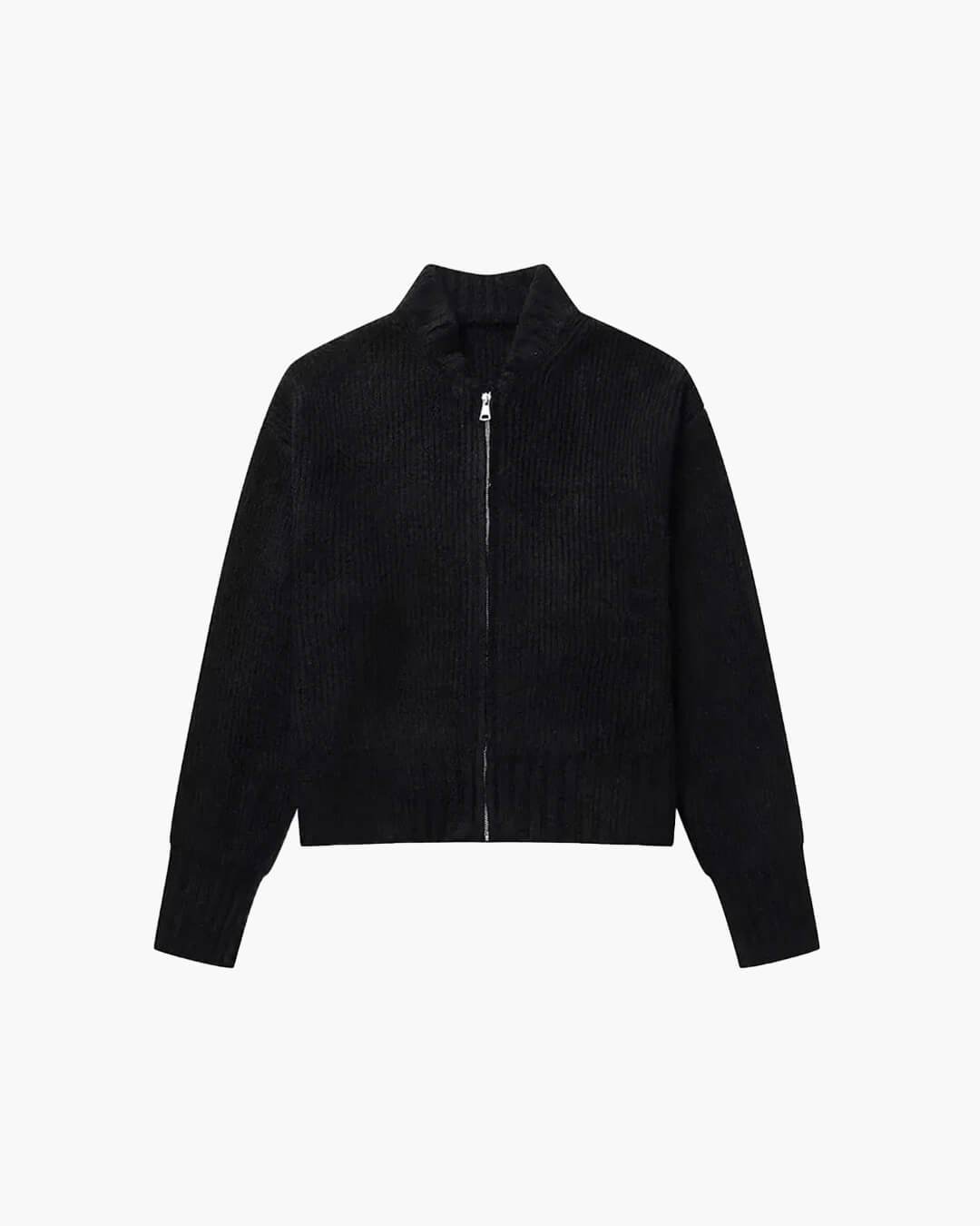 Mirla | Cardigan Vintage Stickjacka med Dragkedja-Eva Jonsson