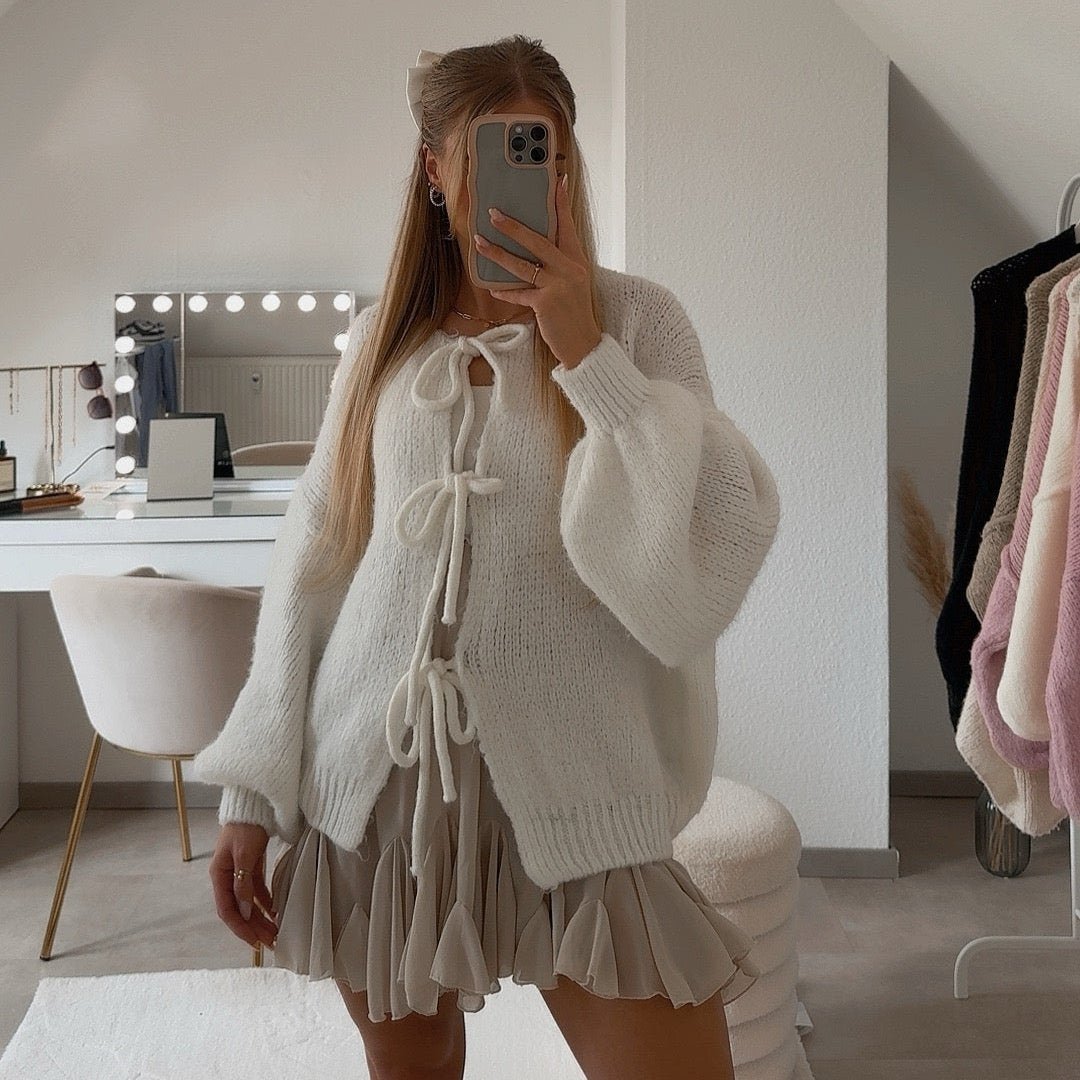 Mirla | Cardigan med rosetter-Eva Jonsson