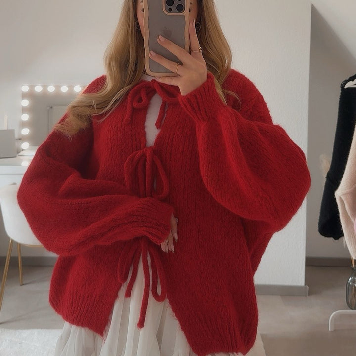 Mirla | Cardigan med rosetter-Eva Jonsson