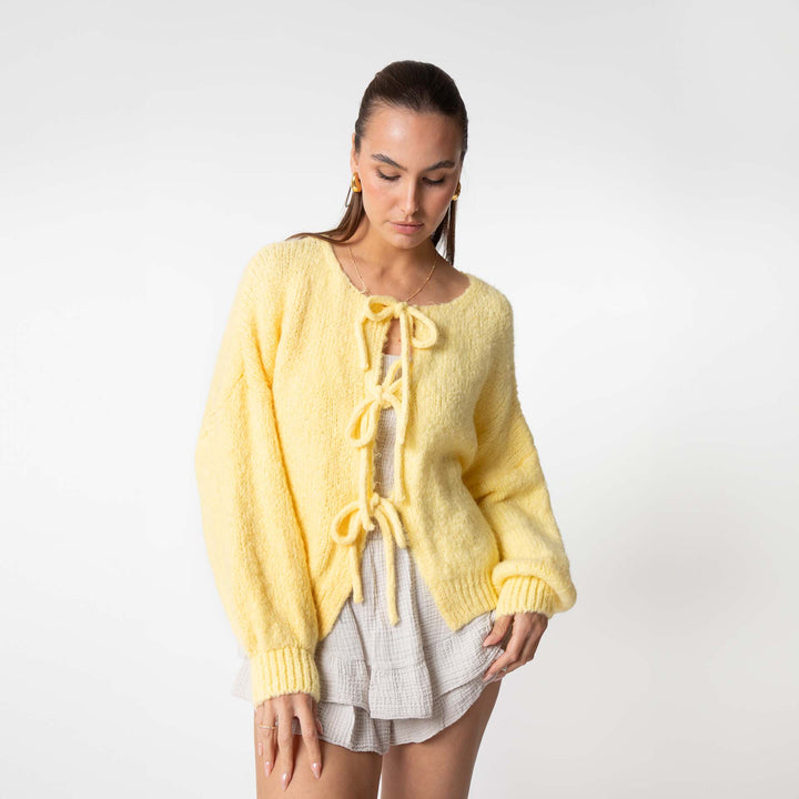 Mirla | Cardigan med rosetter-Eva Jonsson