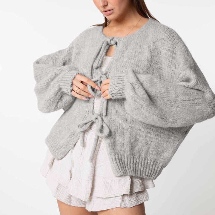 Mirla | Cardigan med rosetter-Eva Jonsson