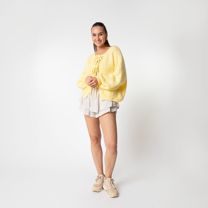Mirla | Cardigan med rosetter-Eva Jonsson