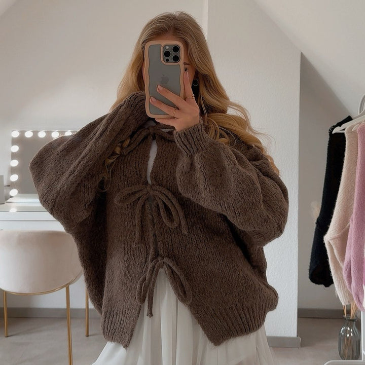 Mirla | Cardigan med rosetter-Eva Jonsson