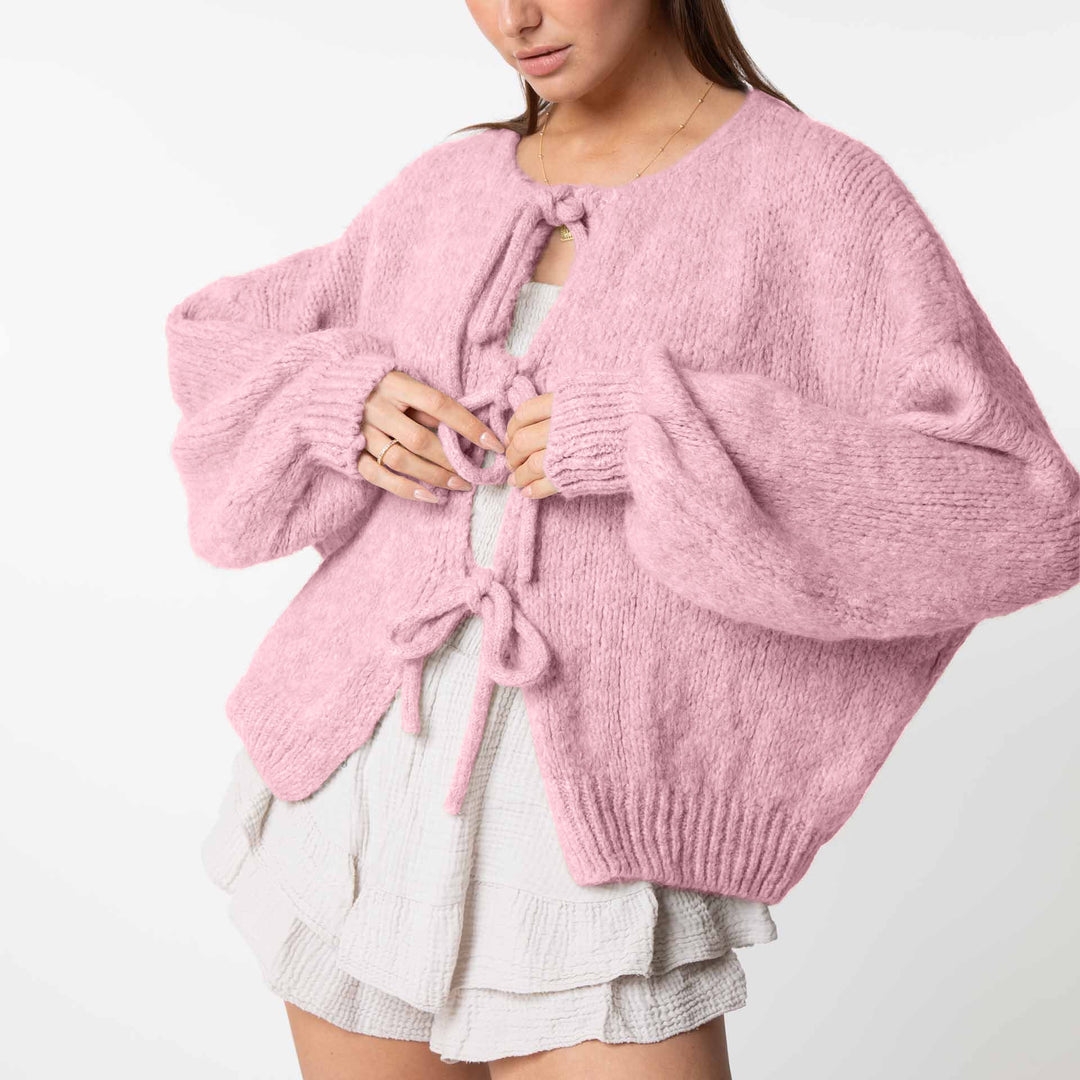 Mirla | Cardigan med rosetter-Eva Jonsson