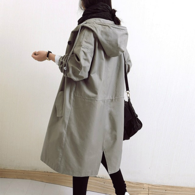 Mirla | Cashmere Dammode Hipper Trenchcoat I Större Storlekar-Eva Jonsson