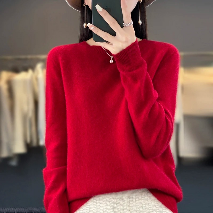 Mirla | Cashmere Tröja Dam Stilfull Rundhals, Mjuk & Bekväm-Eva Jonsson