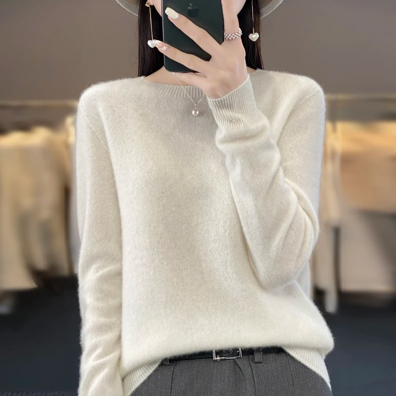 Mirla | Cashmere Tröja Dam Stilfull Rundhals, Mjuk & Bekväm-Eva Jonsson