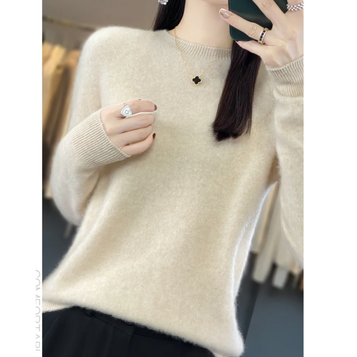 Mirla | Cashmere Tröja Dam Stilfull Rundhals, Mjuk & Bekväm-Eva Jonsson