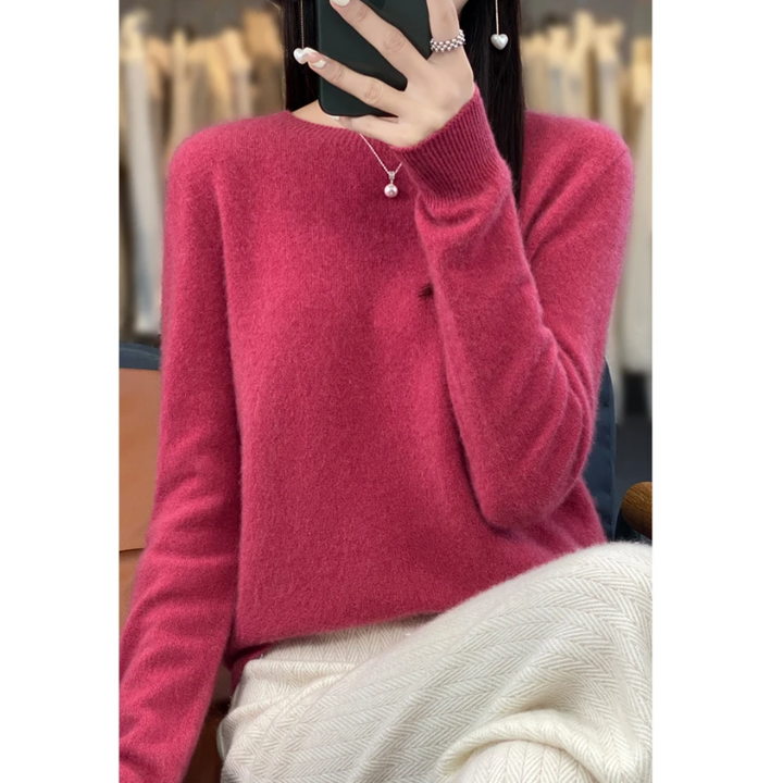 Mirla | Cashmere Tröja Dam Stilfull Rundhals, Mjuk & Bekväm-Eva Jonsson