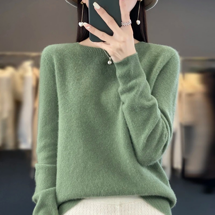 Mirla | Cashmere Tröja Dam Stilfull Rundhals, Mjuk & Bekväm-Eva Jonsson