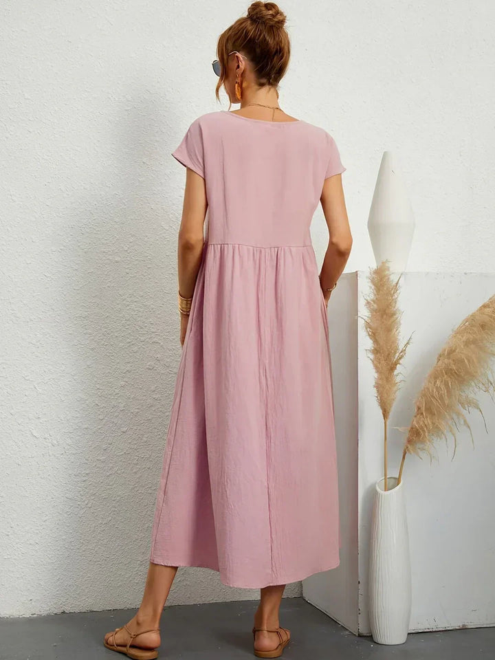 Mirla | Casual Elegant Bomull och Linneklänning-Eva Jonsson
