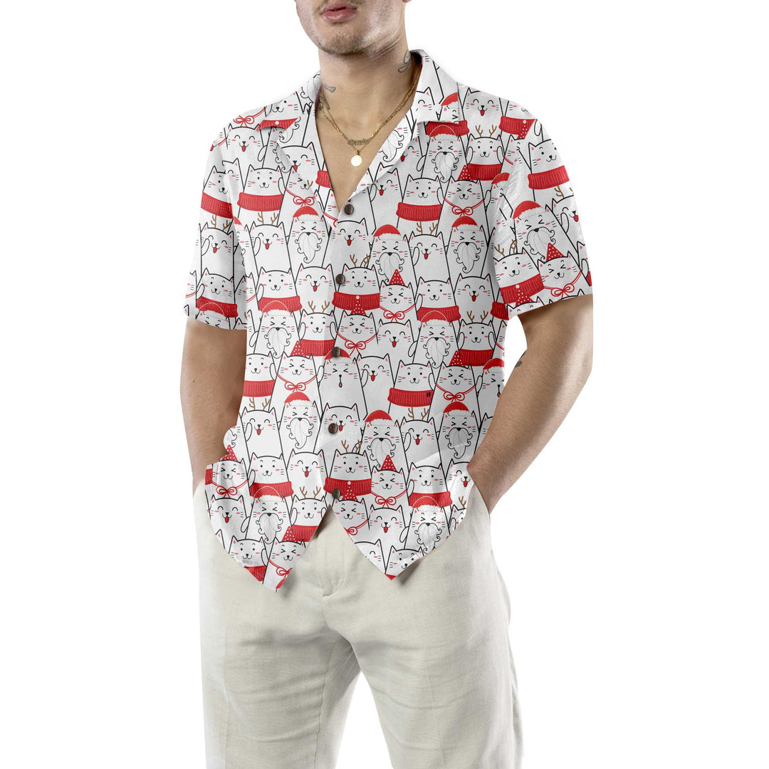 Mirla | Cat The Red Christmas Hawaiian Shirt Sweet Cat Christmas Shirt Bästa Julklappsidén-Eva Jonsson