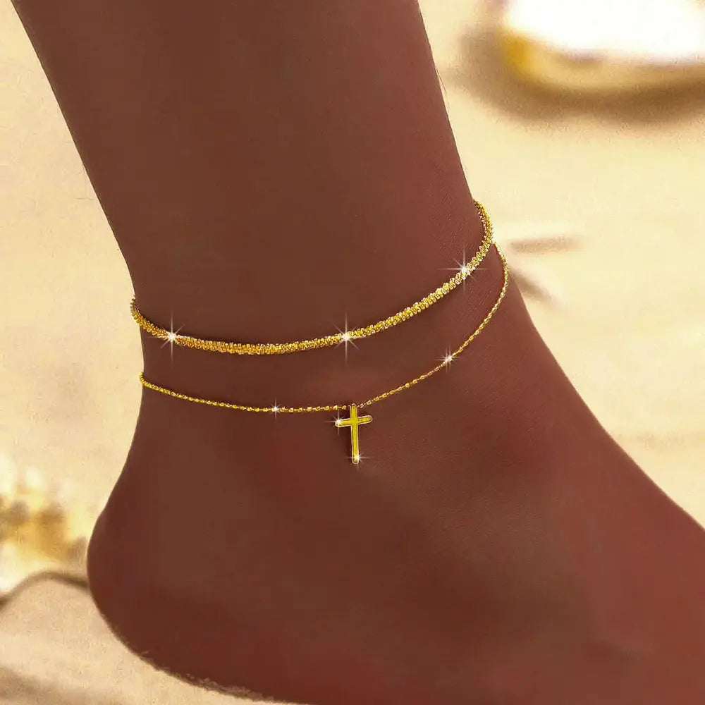 Mirla | Chic Silver/Guld Dubbel Fotkedja-Eva Jonsson