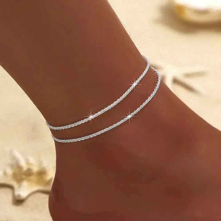 Mirla | Chic Silver/Guld Dubbel Fotkedja-Eva Jonsson