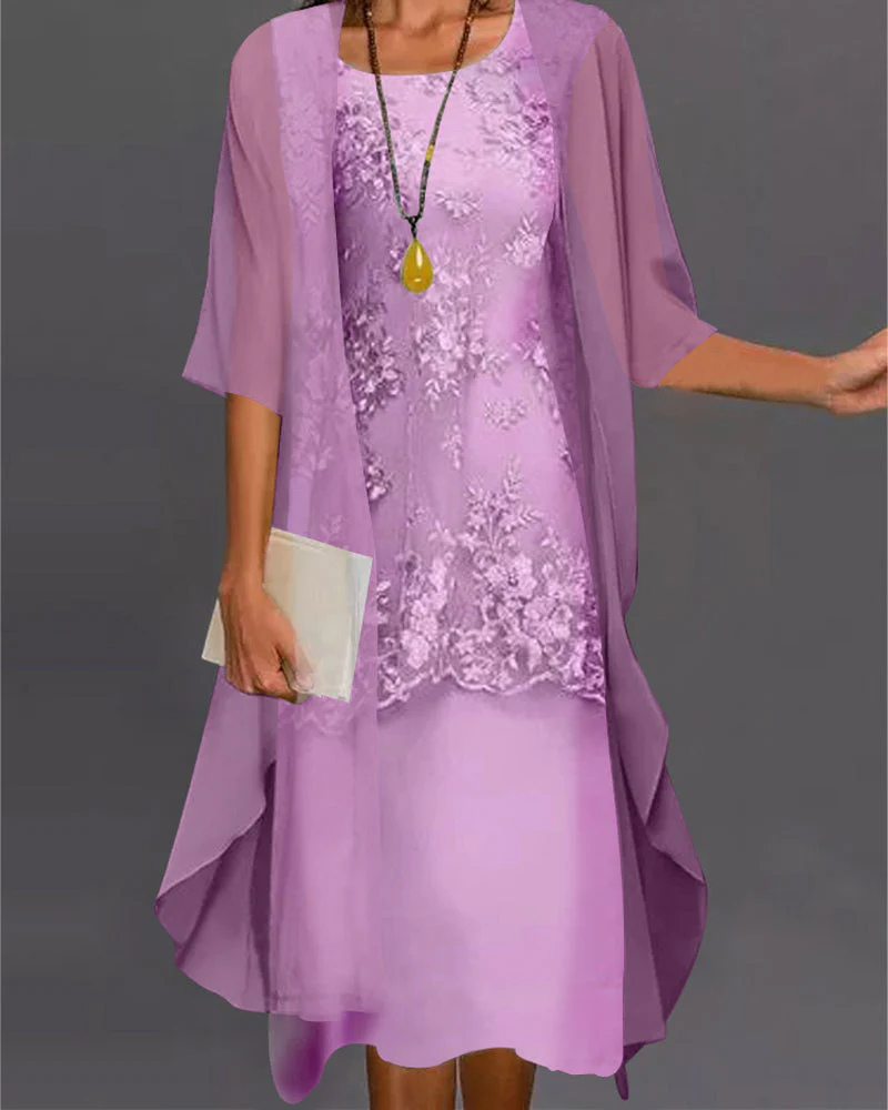 Mirla | Chiffon Klänning Festlig Midi-Eva Jonsson