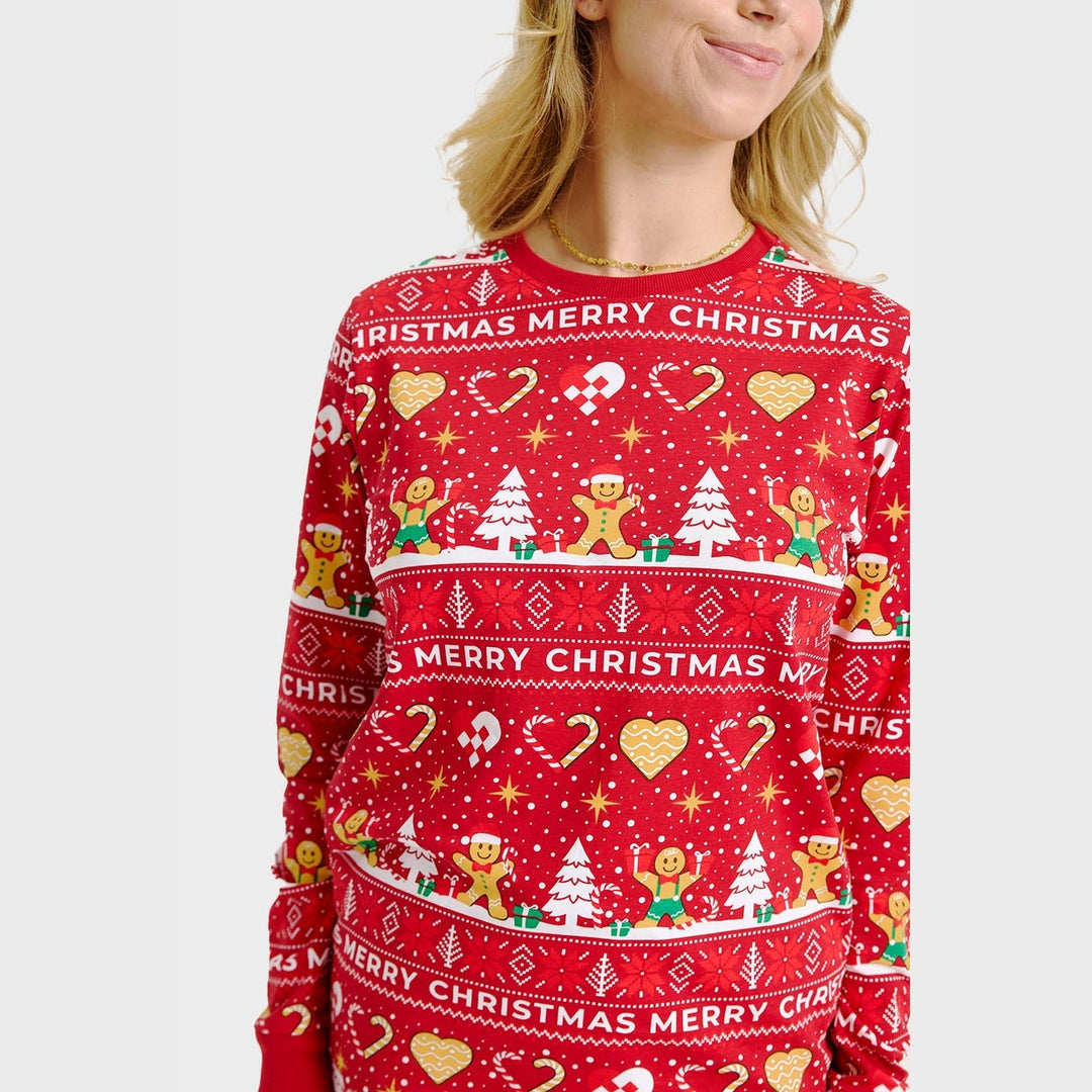 Mirla | Christmas Cookie Jul-Pyjamas Röd - Dam-Eva Jonsson