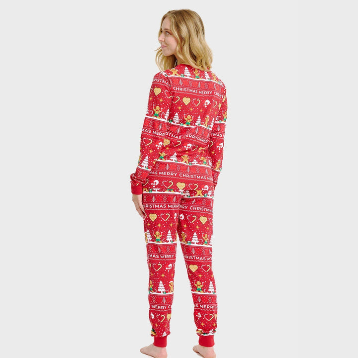 Mirla | Christmas Cookie Jul-Pyjamas Röd - Dam-Eva Jonsson