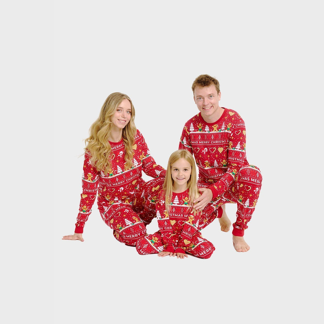 Mirla | Christmas Cookie Jul-Pyjamas Röd - Herr-Eva Jonsson