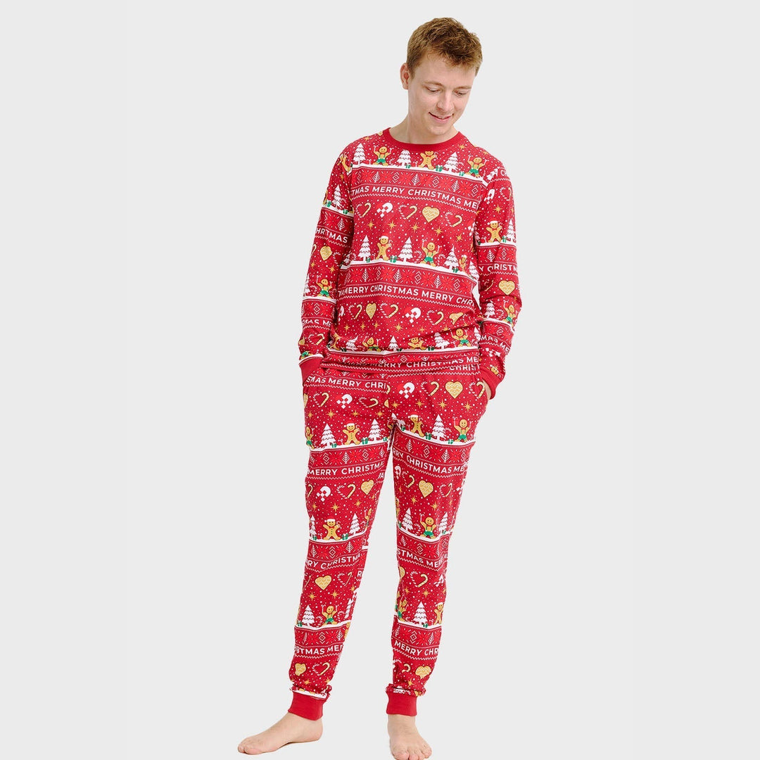 Mirla | Christmas Cookie Jul-Pyjamas Röd - Herr-Eva Jonsson