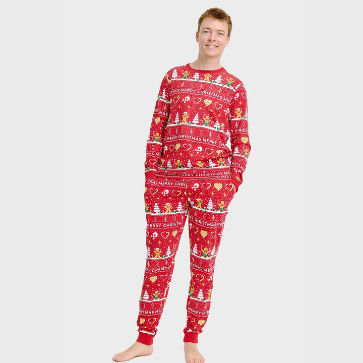 Mirla | Christmas Cookie Jul-Pyjamas Röd - Herr-Eva Jonsson