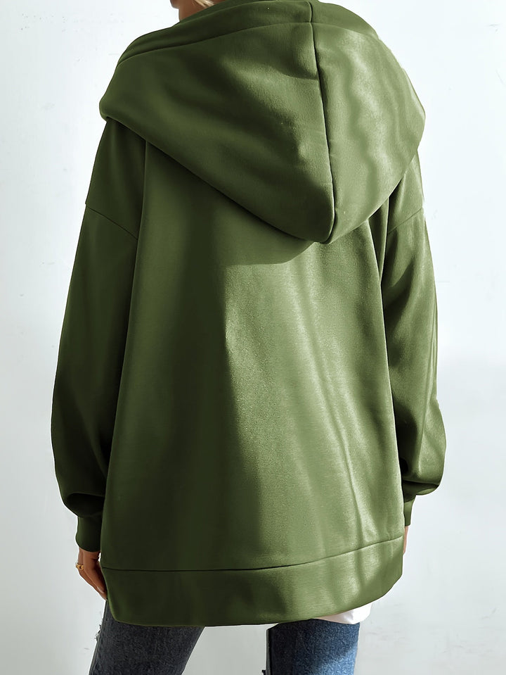 Mirla | Comfort - Extrem Bekväm Lång Zip-Up-Plush-Hoodie med Huva för Damer-Eva Jonsson