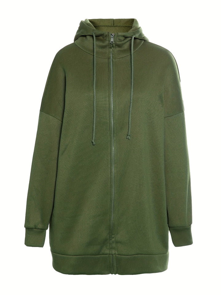 Mirla | Comfort - Extrem Bekväm Lång Zip-Up-Plush-Hoodie med Huva för Damer-Eva Jonsson