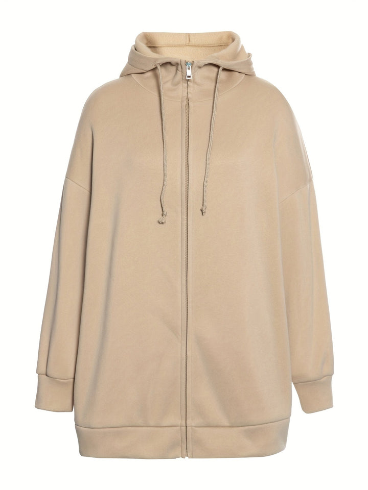 Mirla | Comfort - Extrem Bekväm Lång Zip-Up-Plush-Hoodie med Huva för Damer-Eva Jonsson