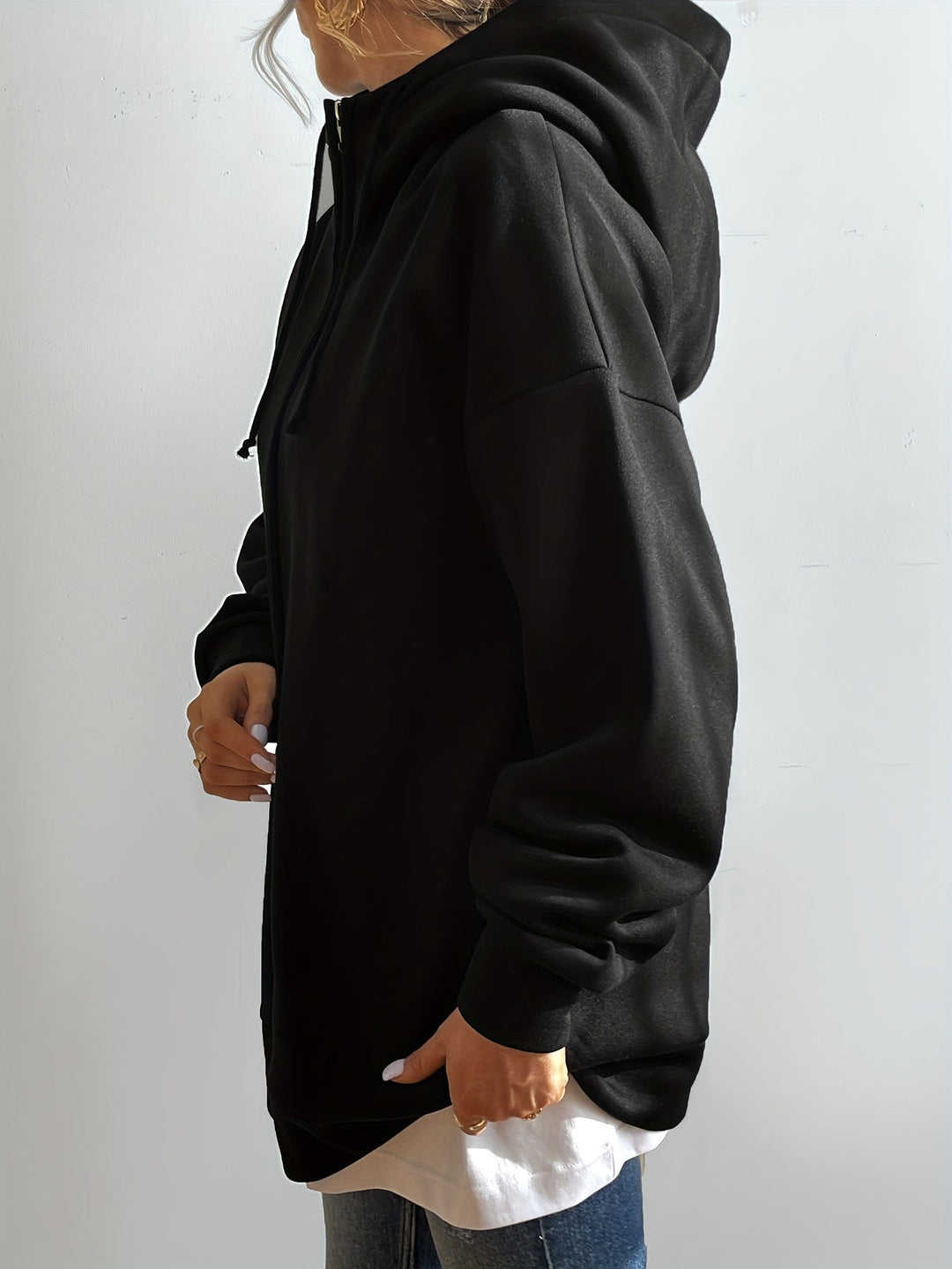 Mirla | Comfort - Extrem Bekväm Lång Zip-Up-Plush-Hoodie med Huva för Damer-Eva Jonsson