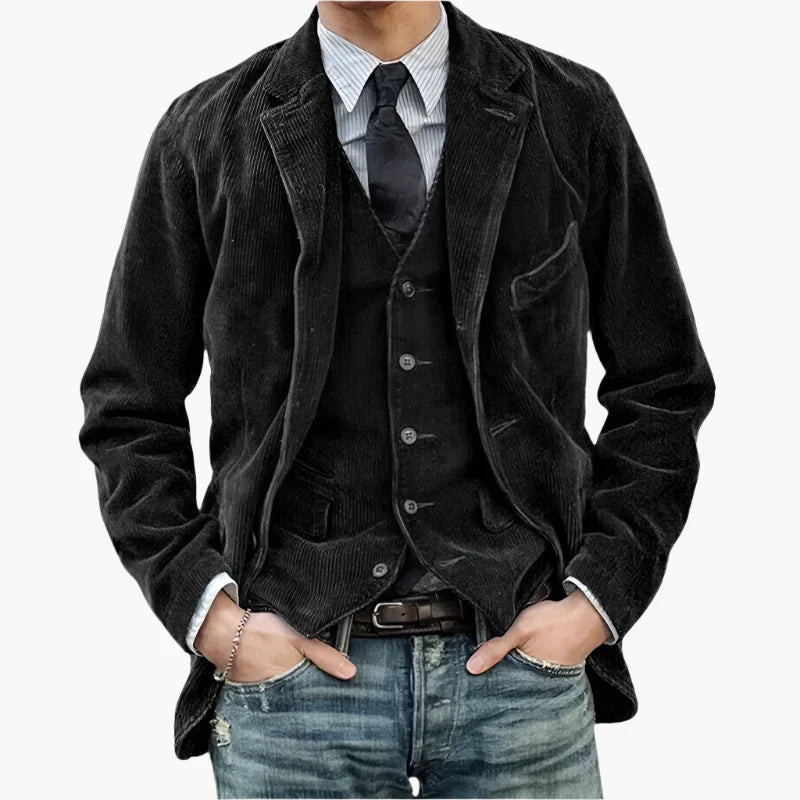 Mirla | Cord Jackor Vintage Business Casual - Stilig Höst Vinter Jacka-Eva Jonsson
