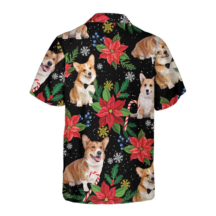 Mirla | Corgi med Julplantor Hawaii-Skjorta Rolig Corgi Julskjorta För Män & Kvinnor Bästa Julklappen-Eva Jonsson