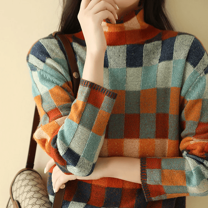 Mirla | Couture-Patchwork-Rollkragepullover-Eva Jonsson