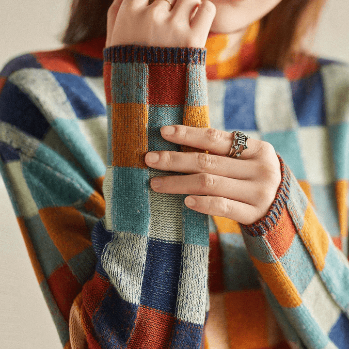 Mirla | Couture-Patchwork-Rollkragepullover-Eva Jonsson