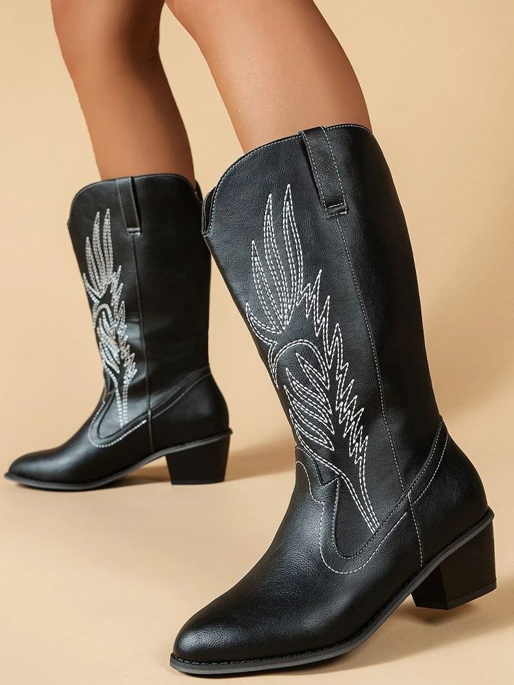 Mirla | Cowboystövlar Högkvalitativa damstövlar med Boho-tryck-Eva Jonsson