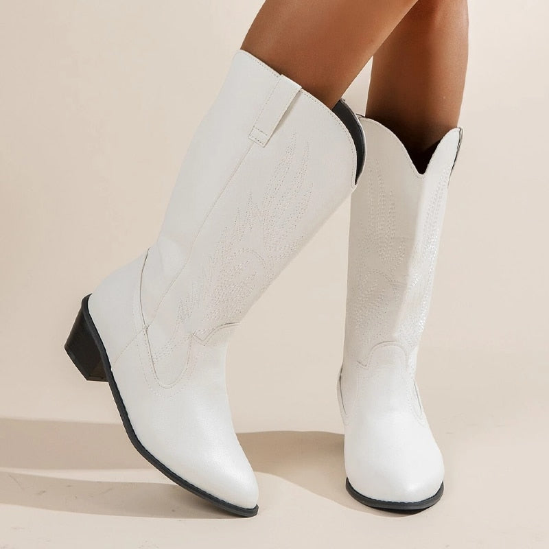 Mirla | Cowboystövlar Högkvalitativa damstövlar med Boho-tryck-Eva Jonsson