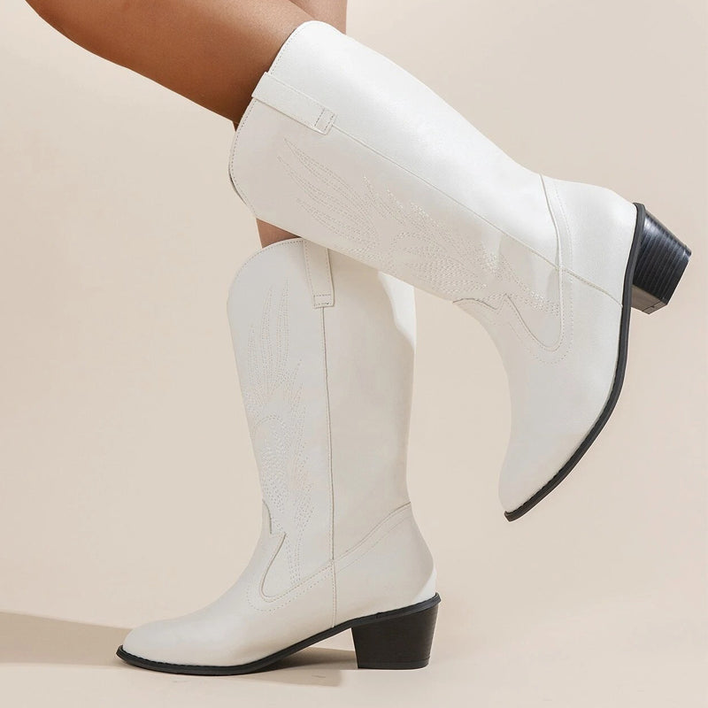 Mirla | Cowboystövlar Högkvalitativa damstövlar med Boho-tryck-Eva Jonsson