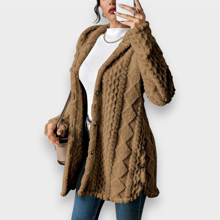 Mirla | Cozy Plush Huva Cardigan Tröja-Eva Jonsson