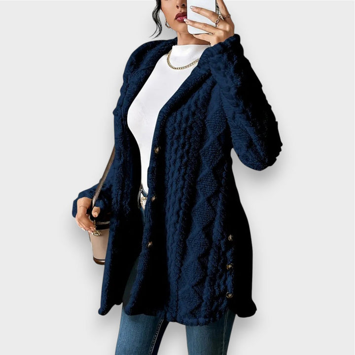 Mirla | Cozy Plush Huva Cardigan Tröja-Eva Jonsson