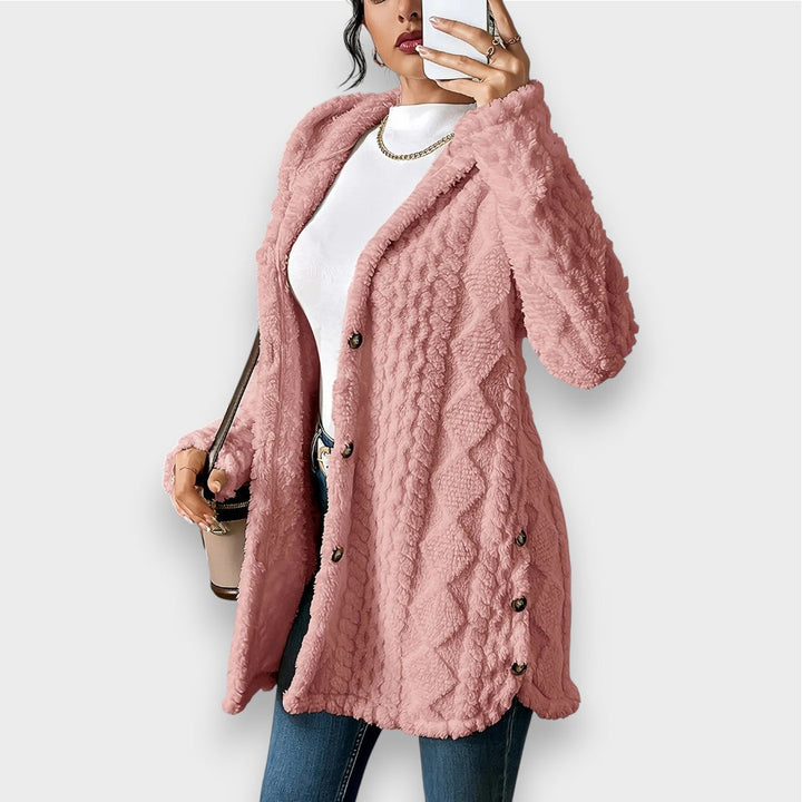 Mirla | Cozy Plush Huva Cardigan Tröja-Eva Jonsson