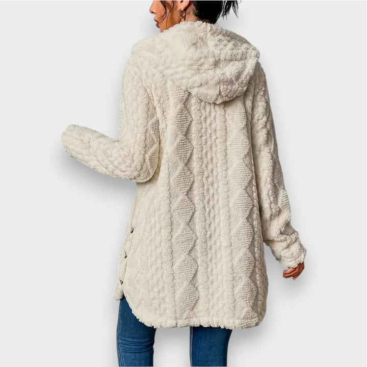 Mirla | Cozy Plush Huva Cardigan Tröja-Eva Jonsson