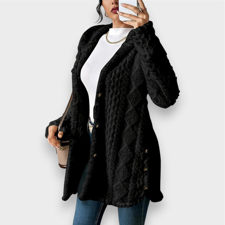 Mirla | Cozy Plush Huva Cardigan Tröja-Eva Jonsson