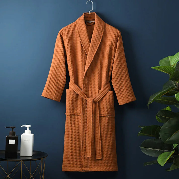 Mirla CozyCotton Premium Morgonrock – Mjukt, andningsbart bomull för män och kvinnor – Med fickor-Eva Jonsson