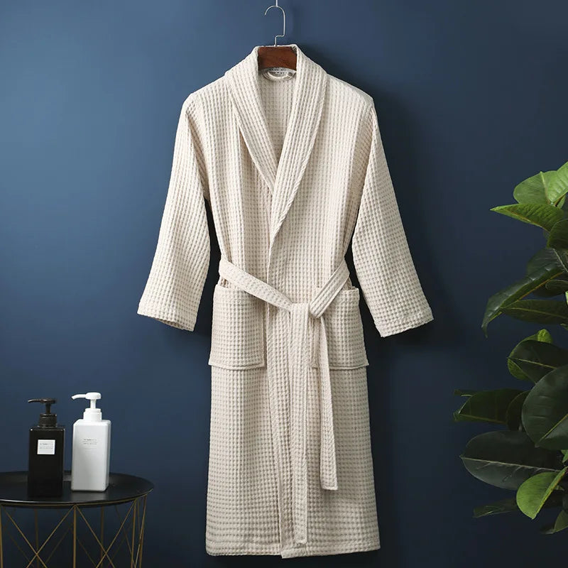 Mirla CozyCotton Premium Morgonrock – Mjukt, andningsbart bomull för män och kvinnor – Med fickor-Eva Jonsson