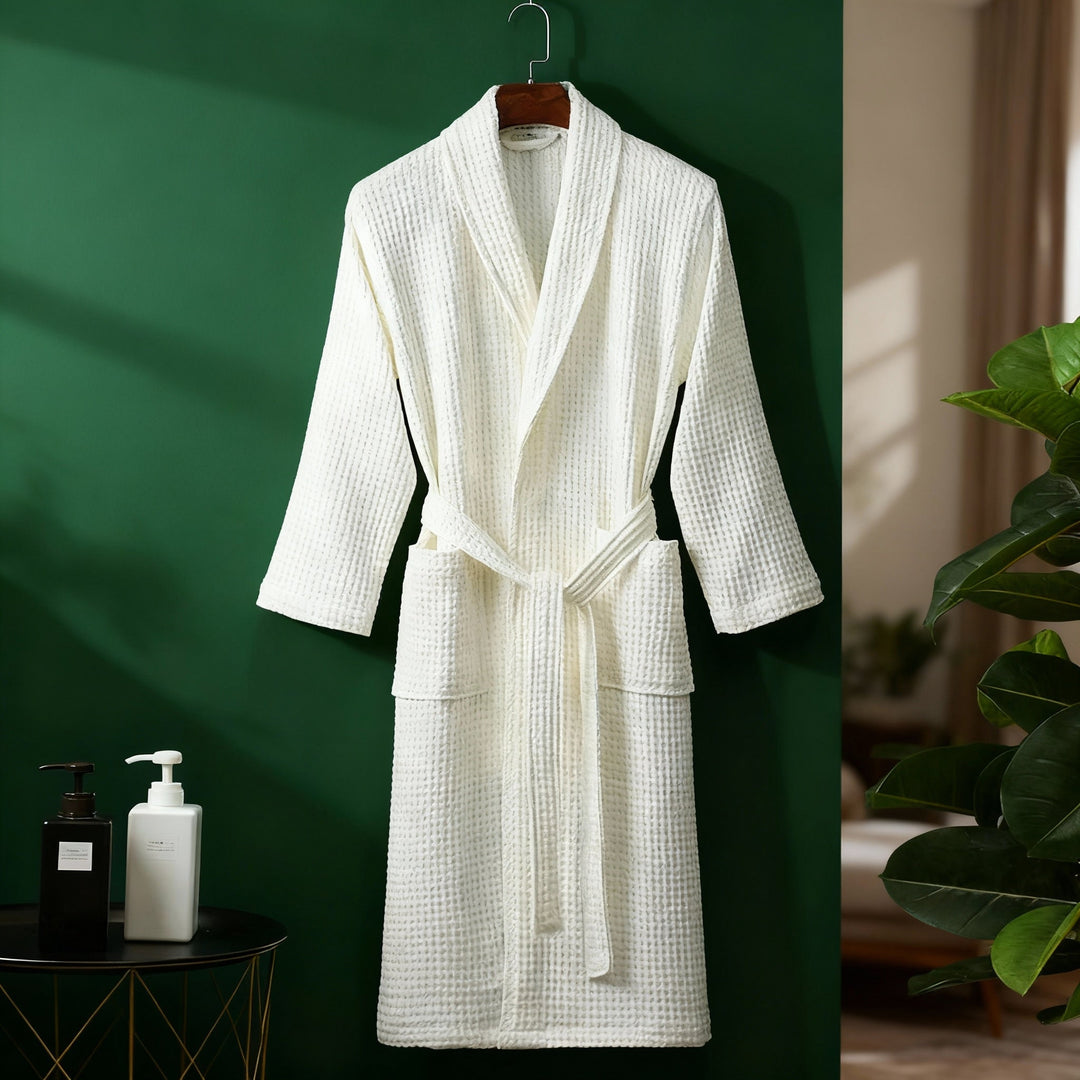 Mirla CozyCotton Premium Morgonrock – Mjukt, andningsbart bomull för män och kvinnor – Med fickor-Eva Jonsson