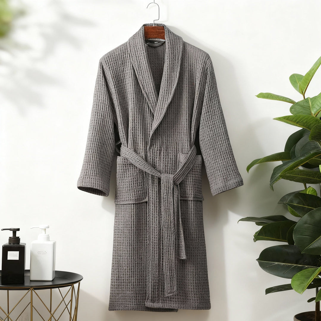 Mirla CozyCotton Premium Morgonrock – Mjukt, andningsbart bomull för män och kvinnor – Med fickor-Eva Jonsson