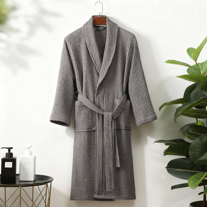 Mirla CozyCotton Premium Morgonrock – Mjukt, andningsbart bomull för män och kvinnor – Med fickor-Eva Jonsson