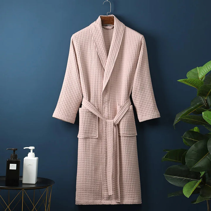 Mirla CozyCotton Premium Morgonrock – Mjukt, andningsbart bomull för män och kvinnor – Med fickor-Eva Jonsson